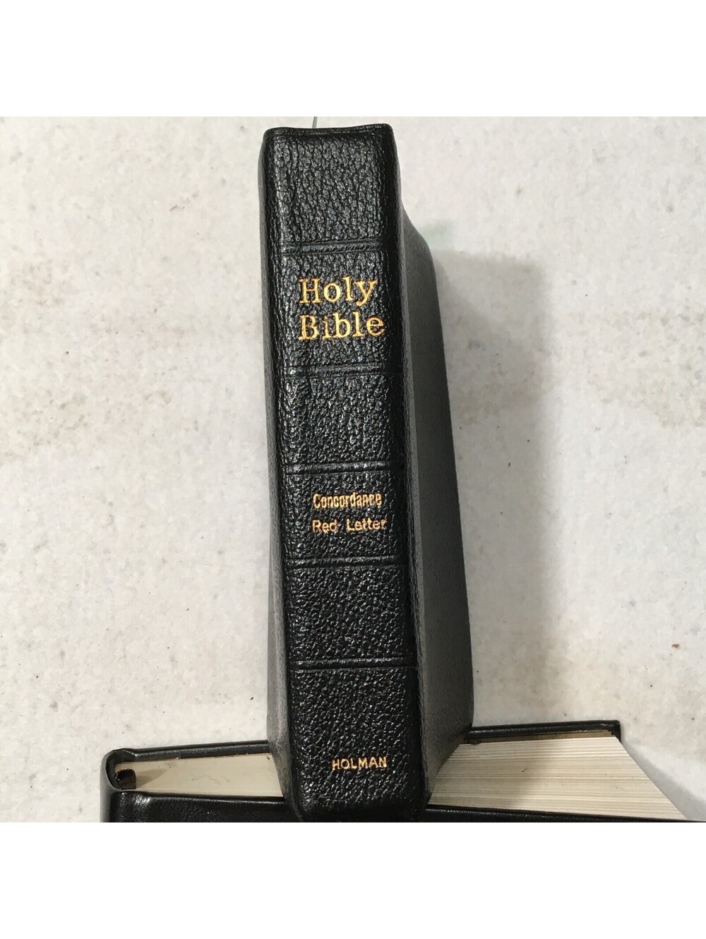 Bible Believer God concordance red letter KJV Holy Bible holman vintage